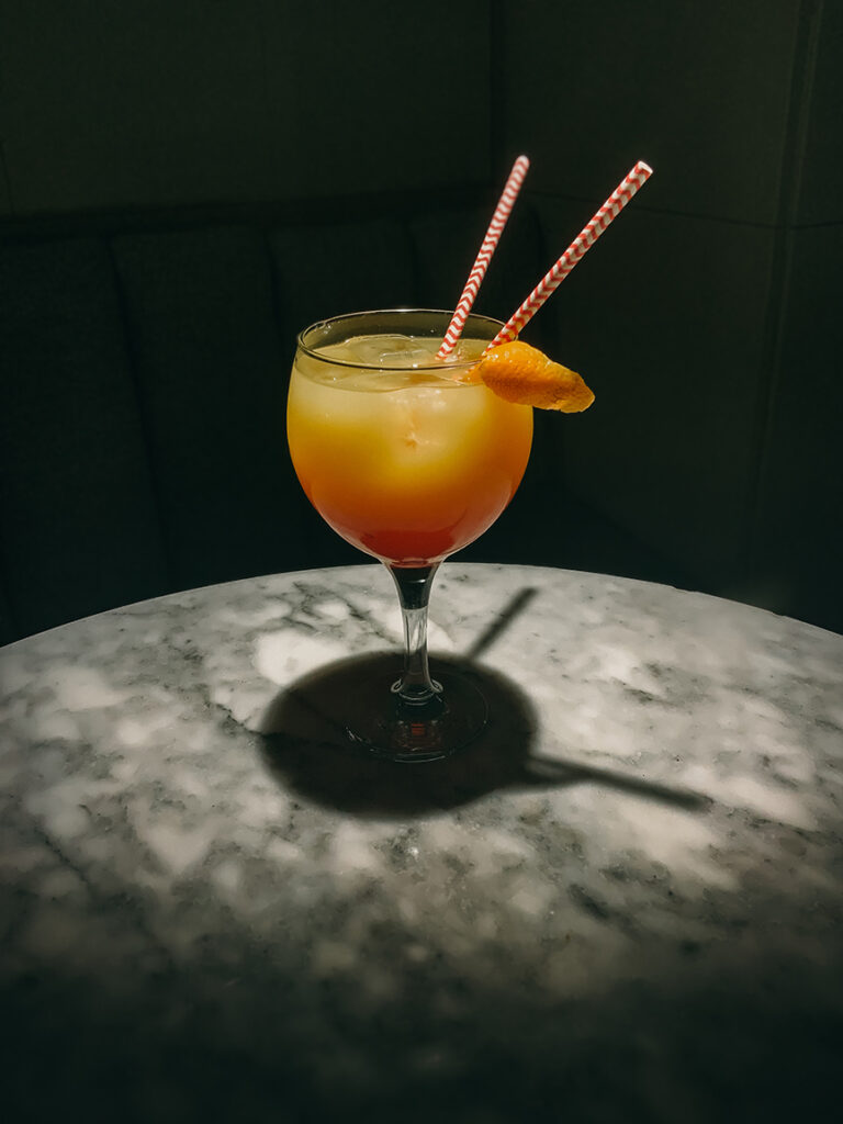 Cocktail de Tequila sunrise